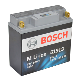 Bosch MC Lithiumbatteri 51913 12volt 7,5Ah +pol til høyre